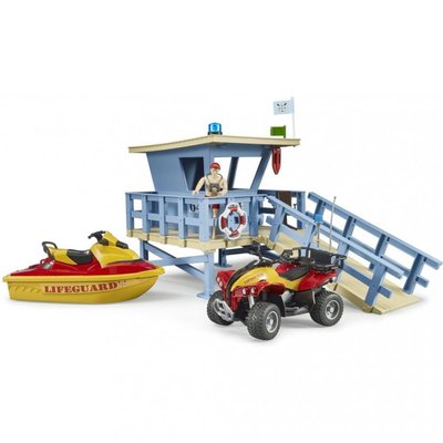 Іграшкова машинка Bruder Рятувальна станція з квадроциклом, водяним скутером і фігуркою 11 см (62780) 5.1.9.0020 фото