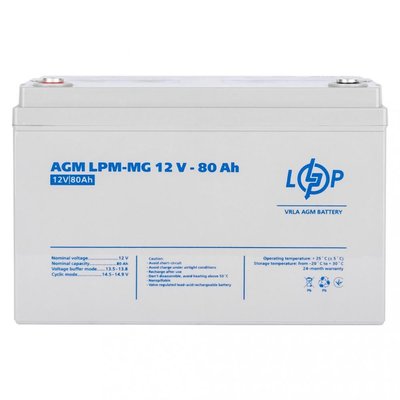 Акумулятор для ДБЖ LogicPower LPM-MG 12 - 80 AH (4196) 8.8.2.00015 фото