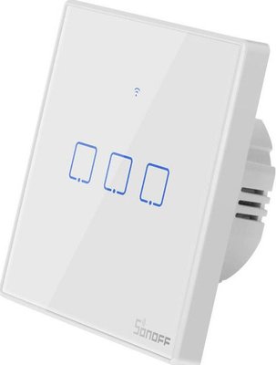 Вимикач Sonoff Smart Wall Touch Switch White 3-Button w/neutral (T2EU3C-TX) 3.2.2.00395 фото