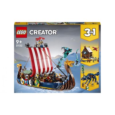 Блоковий конструктор LEGO Корабль викингов и Мидгардский змей (31132) 5.1.1.0636 фото