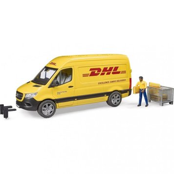 Масштабна модель Bruder MB Sprinter курьер DHL с фигуркой (02671) ht.5.1.17.29 фото