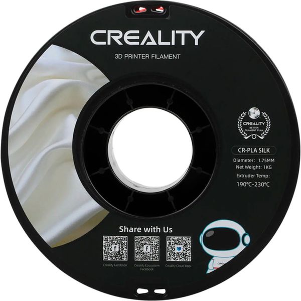 Сріблясто-золотий Creality PLA Filament (пластик) для 3D принтера CREALITY шовковий блиск 1кг, 1.75мм, сріблясто-золотий n.8.6.4.21.11 фото