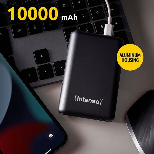 Зовнішній акумулятор (павербанк) Intenso A10000 10000mAh USB-A USB Type-C Black (7322430) mx.8.8.4.22 фото