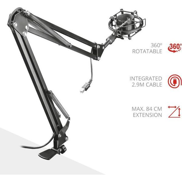 Мікрофонна стійка-пантограф Trust GXT 253 Emita streaming microphone arm (22563) ht.9.4.1.1 фото