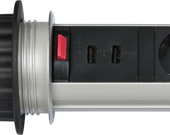 Подовжувач Brennenstuhl Tower Power: 2 USB порти - 5V / 2100 mA, 16 А, 3500 Вт, 3х1,5мм2 (1396200013) n.8.4.12.2 фото