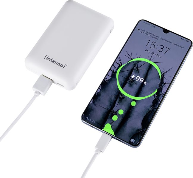 Зовнішній акумулятор (павербанк) Intenso XC10000 1xUSB-C, 1xUSB-A 10000mAh white (7314532) mx.8.8.4.25 фото