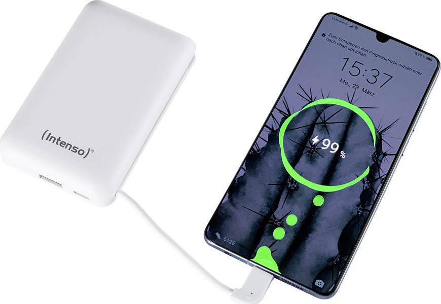 Зовнішній акумулятор (павербанк) Intenso XC10000 1xUSB-C, 1xUSB-A 10000mAh white (7314532) mx.8.8.4.25 фото