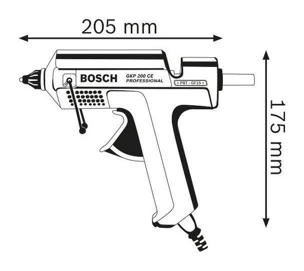 Клейовий пістолет Bosch GKP 200 CE (0601950703) n.7.3.24.2 фото