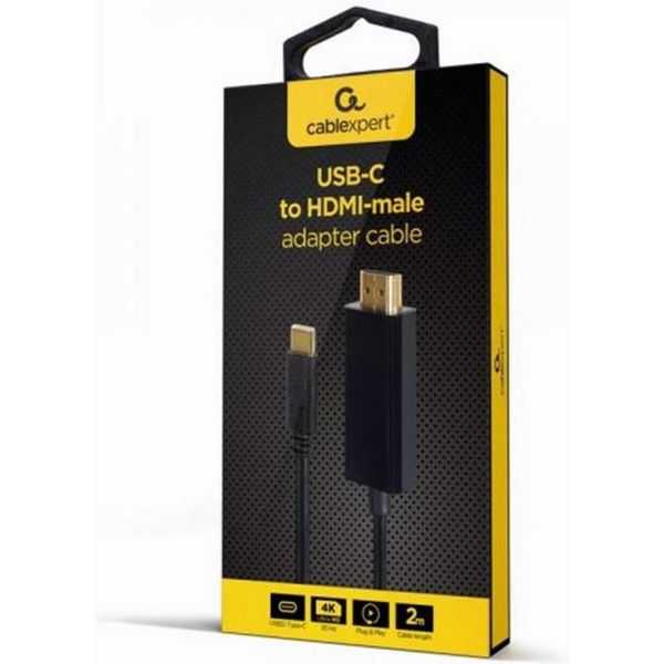 Кабель Cablexpert USB-C to HDMI 2m Black (A-CM-HDMIM-01) ht.8.7.12.191 фото