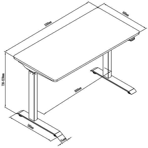 Письмовий стіл Digitus Electric Height Adjustable (DA-90407) n.3.15.22.2 фото