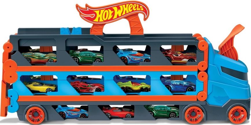 Автомобільний трек Hot Wheels Вантажівка-транспортер Суперперегони (GVG37) n.5.1.21.14 фото