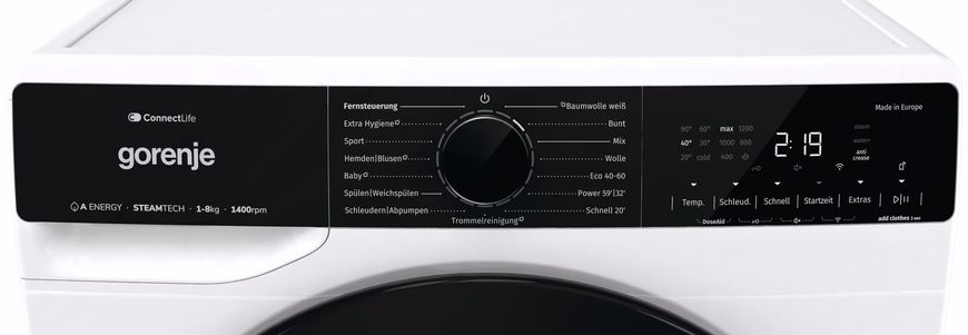 Пральна машина автоматична Gorenje WPNA84ATSWIFI3 n.2.2.22.2 фото