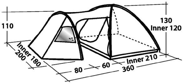 Намет туристичний Easy Camp Eclipse 300 Rustic Green (120386) n.11.5.21.14 фото