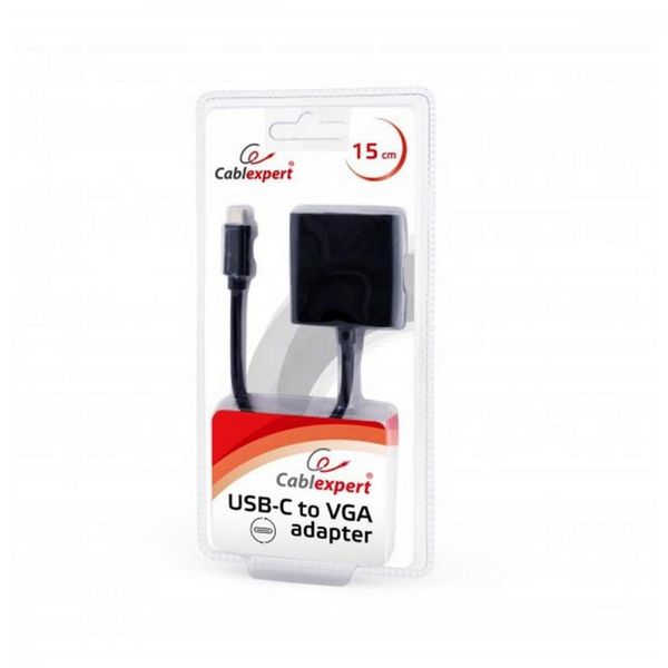 Адаптер Cablexpert USB-C - VGA Black (AB-CM-VGAF-01) ht.8.7.12.53 фото