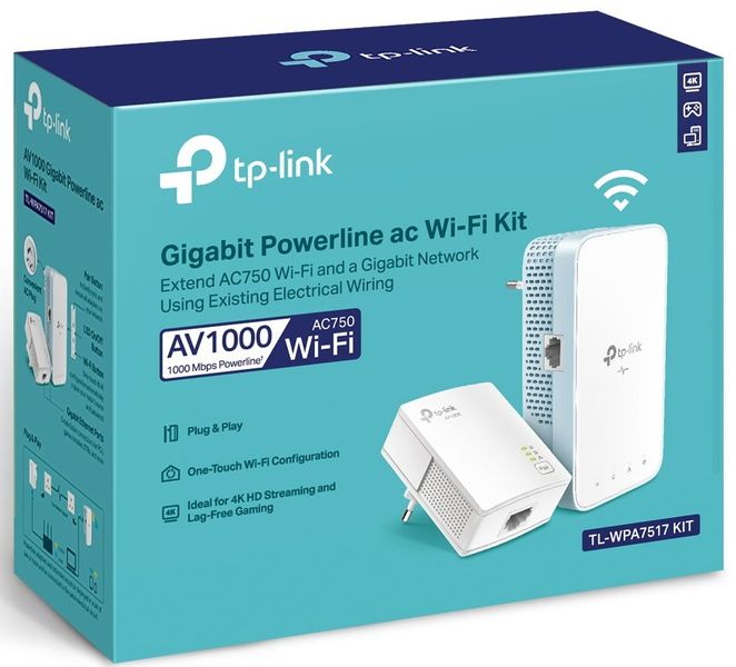 Powerline адаптер TP-LINK TL-WPA7517 KIT n.8.4.21.10 фото