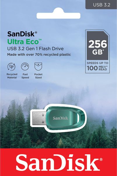 USB-флешка SanDisk Ultra Eco USB 3.2 256 ГБ (SDCZ96-256G-G46) mn.10.21.46587 фото