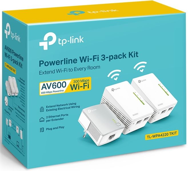 Powerline адаптер TP-LINK TL-WPA4220 KIT n.8.4.21.11 фото